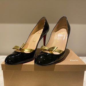 Louboutin Miss Bunny 100mm Patent Black Size 41